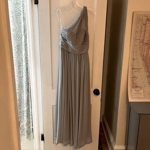 Off the shoulder bridesmaid dress